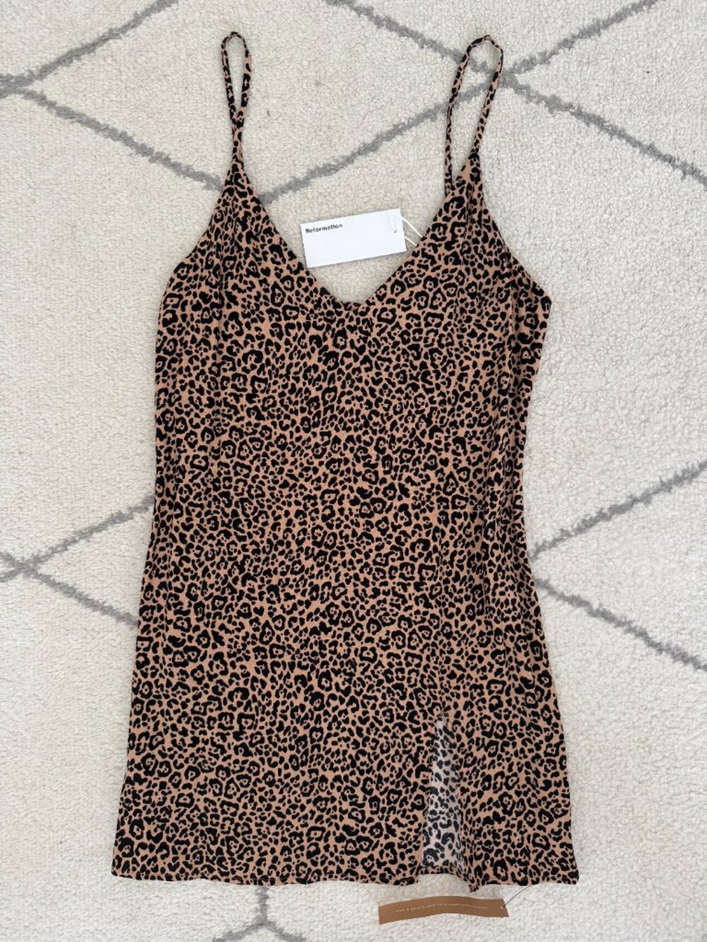 Reformation Marlowe Cheetah Print Mini Dress